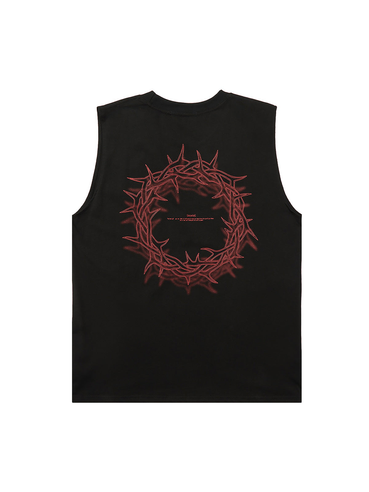 Thorn Ring Retro Font Street Rap Sleeveless Vest Streetwear