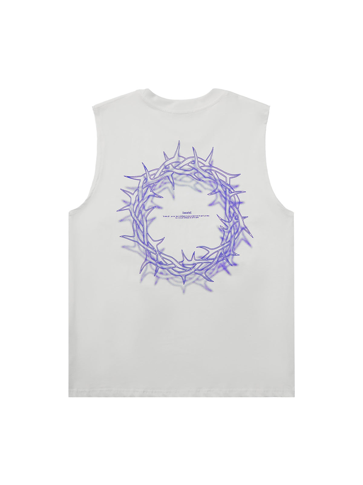 Thorn Ring Retro Font Street Rap Sleeveless Vest Streetwear