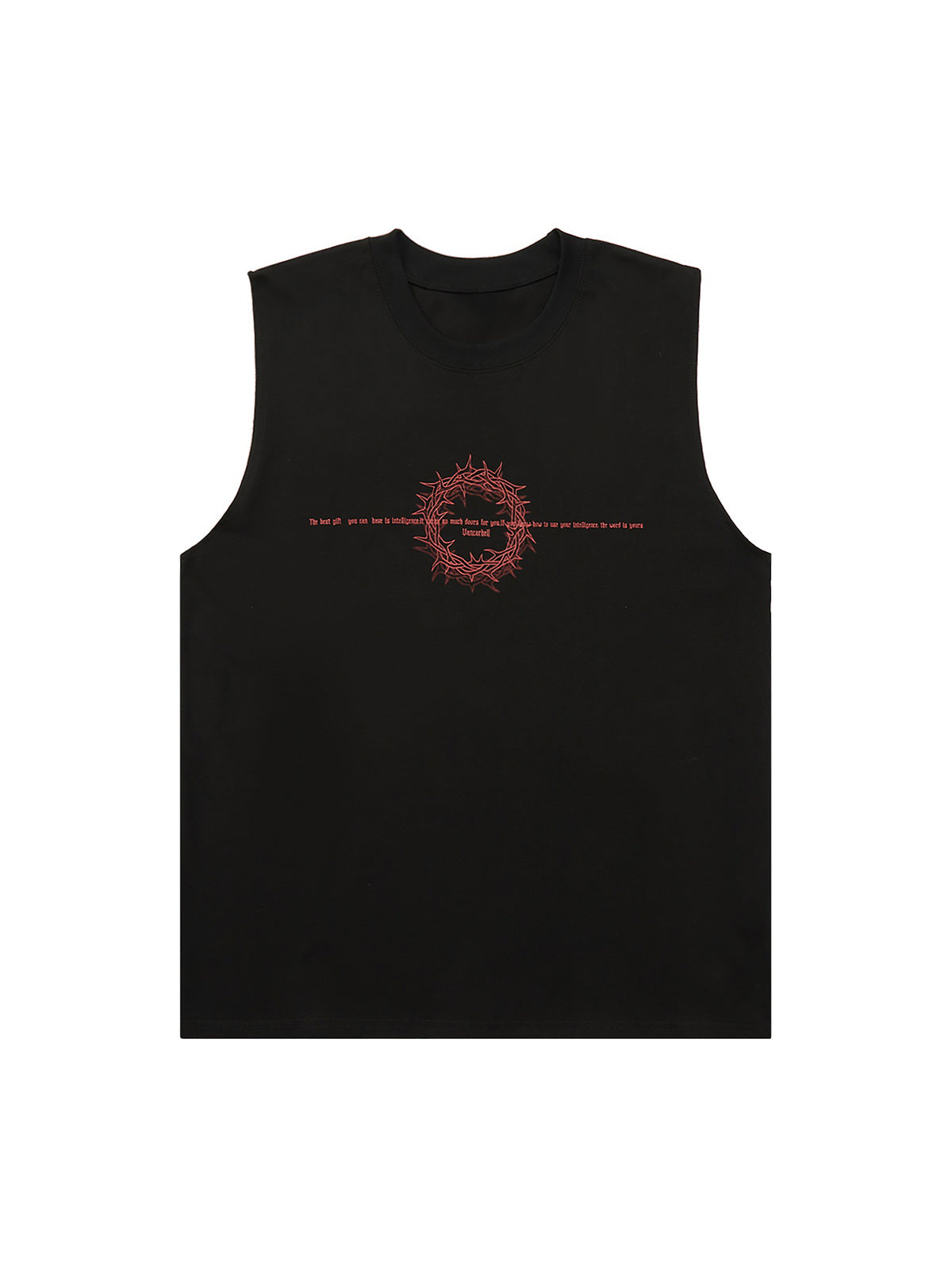 Thorn Ring Retro Font Street Rap Sleeveless Vest Streetwear