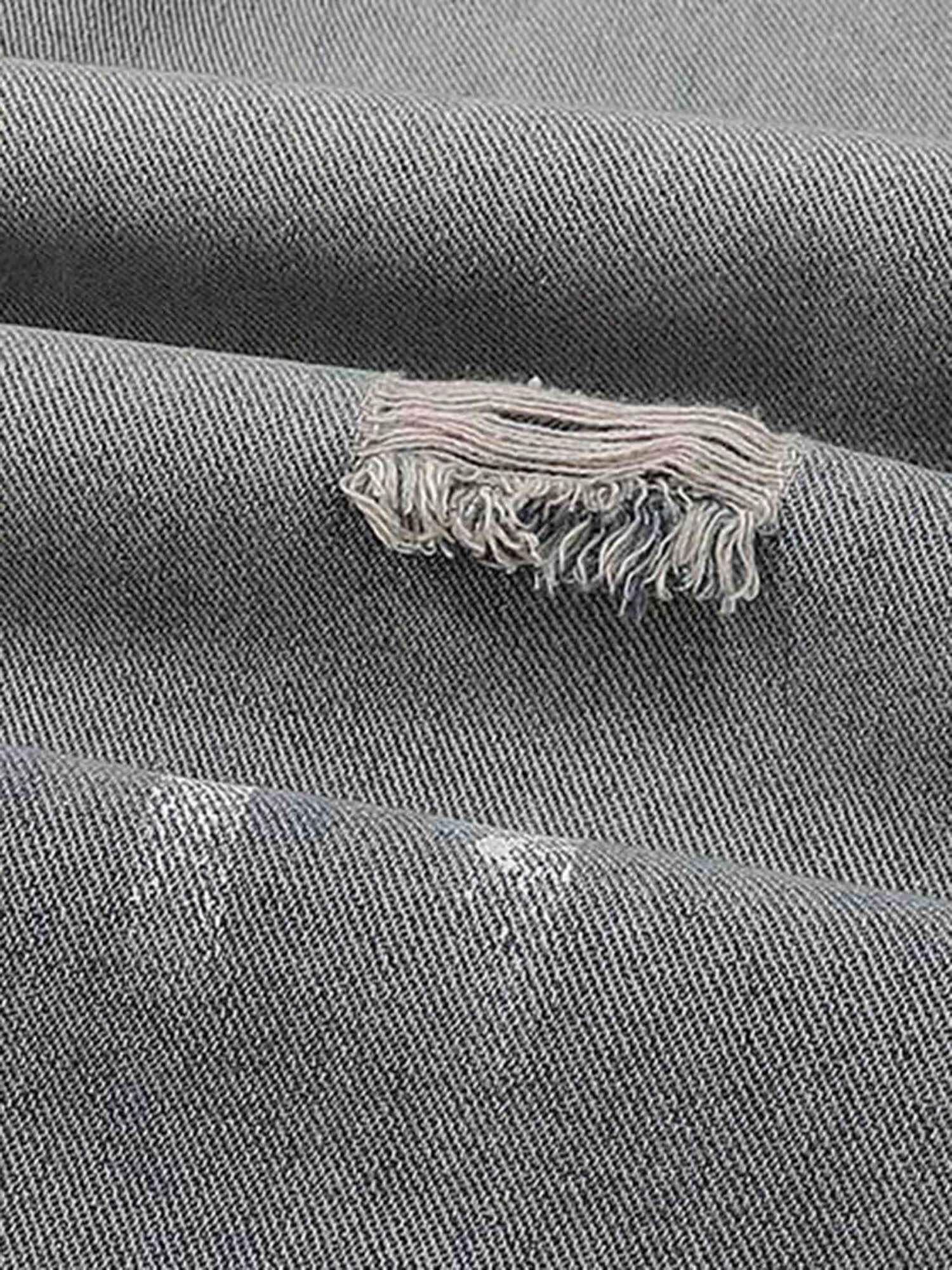 Vintage Ink Splash Washed And Distressed Jeans Streetwear