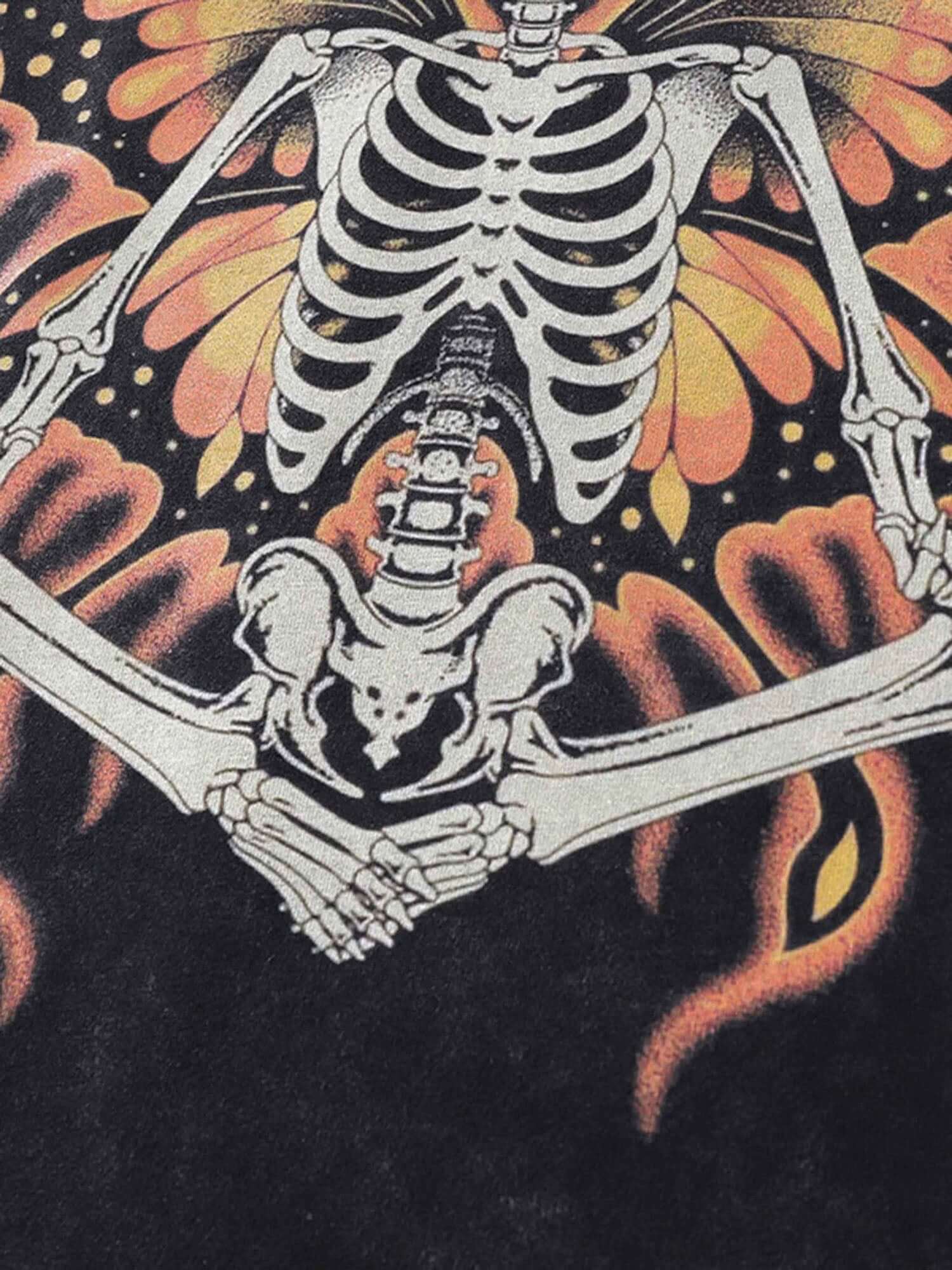 Vintage Skull Crew Neck Sweatshirt Streetwear