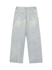 Vintage Washed Multi pocket Work Jeans Streetwear