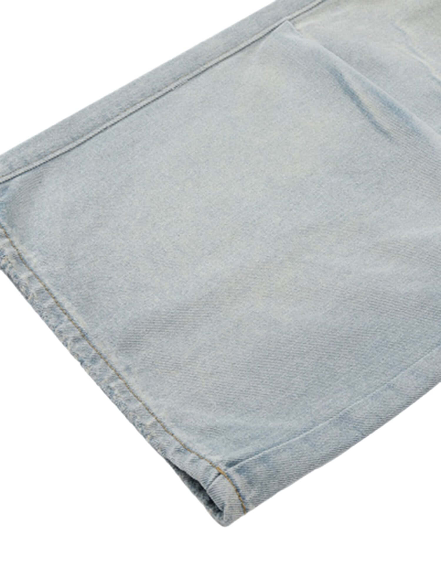 Vintage Washed Multi pocket Work Jeans Streetwear