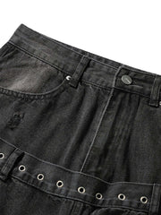 Vintage Washed Distressed Jeans Streetwear