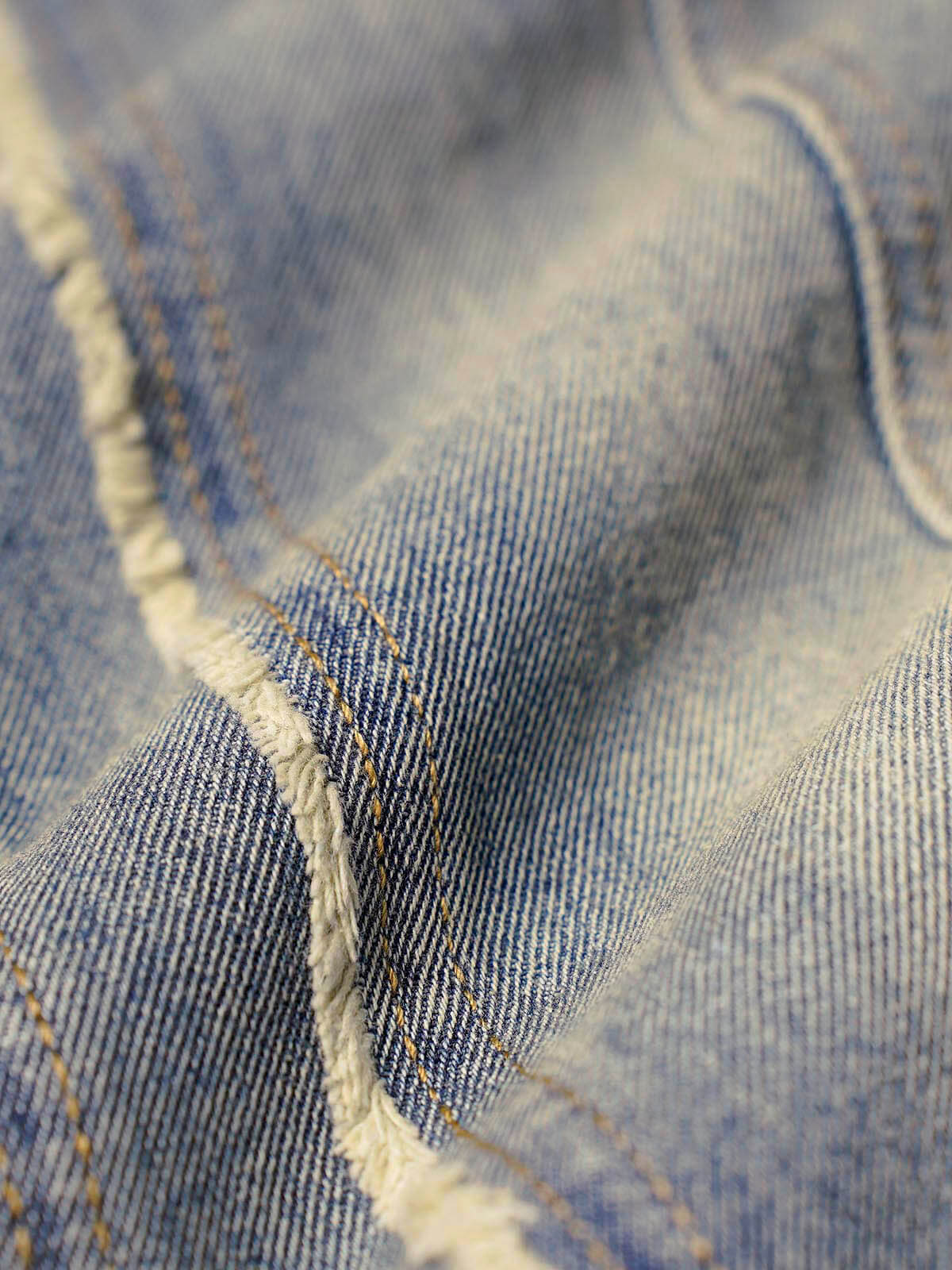 Washed Distressed Raw Edge Baggy Jeans Casual Streetwear