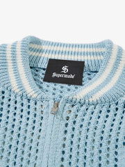Hollow Knit Sports Zipper Racing Jacket