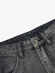 Wasteland Heavy Washed Distressed Tie-Dye Work Jeans