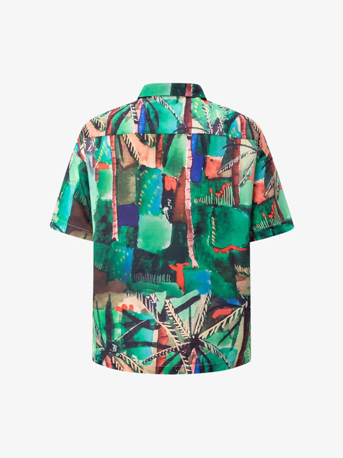 Beach Vacation Oil Painting Print Short-sleeved Shirt