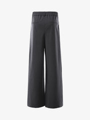 Retro Asymmetric Waist Loose Wide-Leg Trousers
