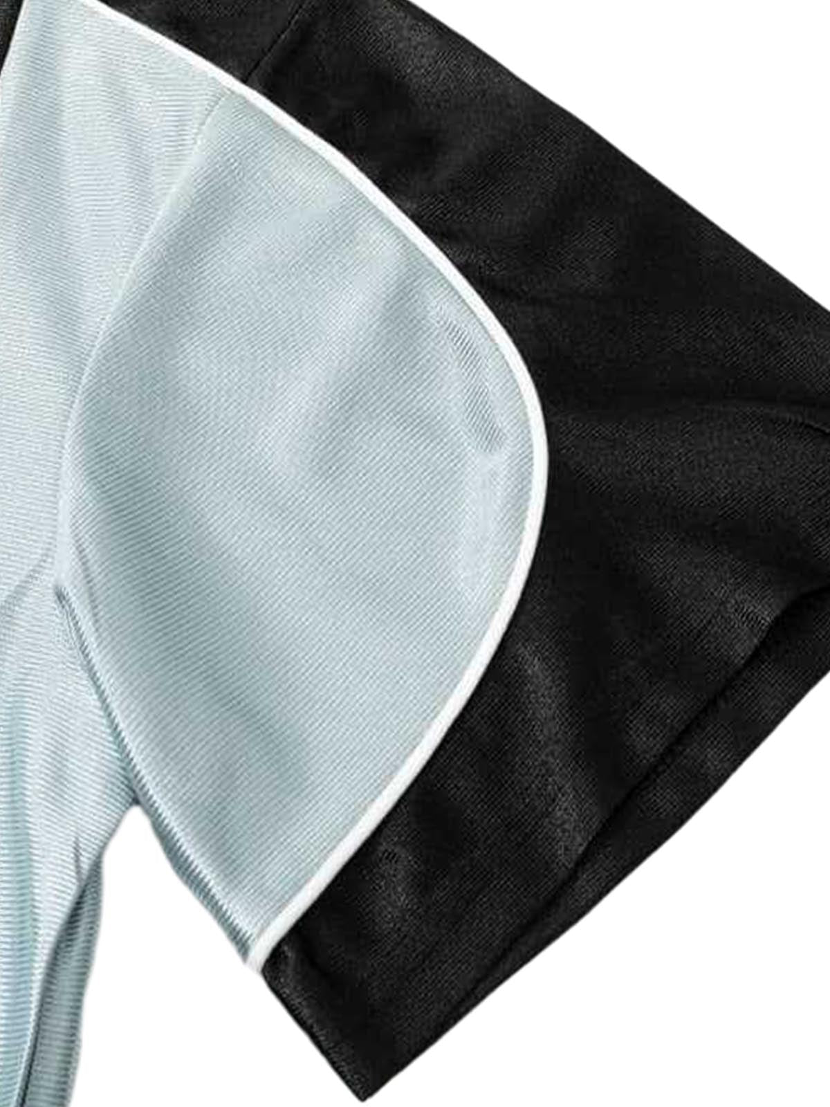 Contrast Stitching Letter Jersey T-shirt