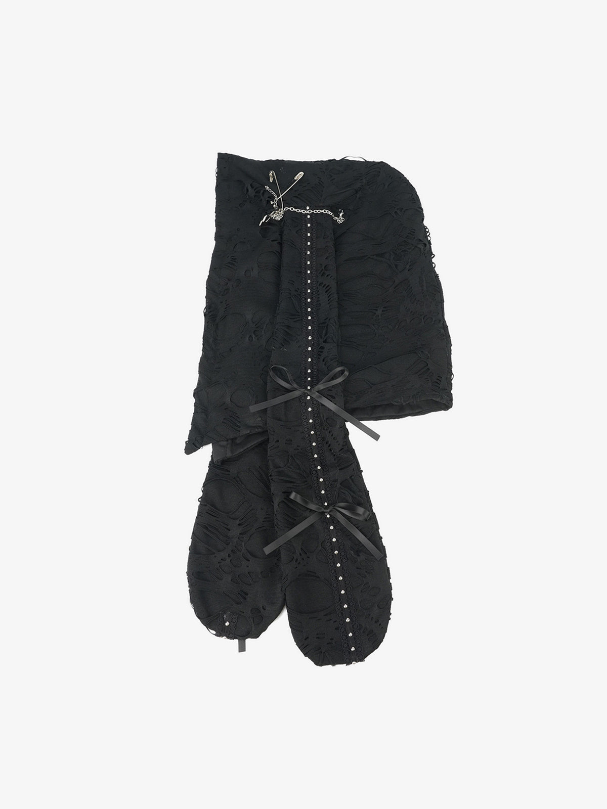Punk Gothic Lace-Up Bow Earflap Trapper Hat
