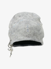 Retro Wasteland Style Distressed Knit Hanging Charm Beanie