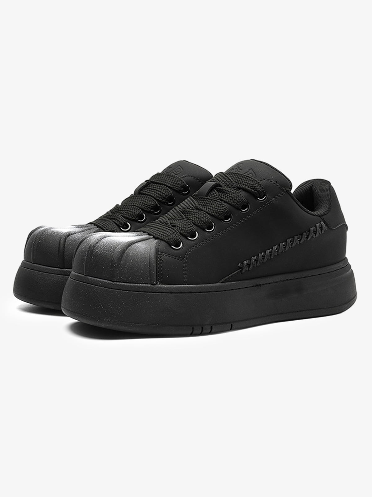 Street Spray-Painted Shell Toe Chunky Sneakers