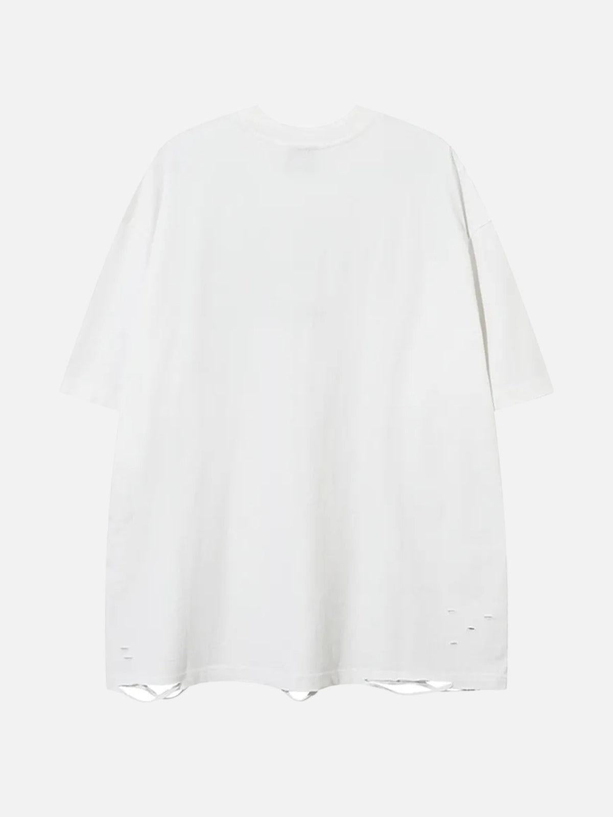 Abstract Paint Ripped Tee