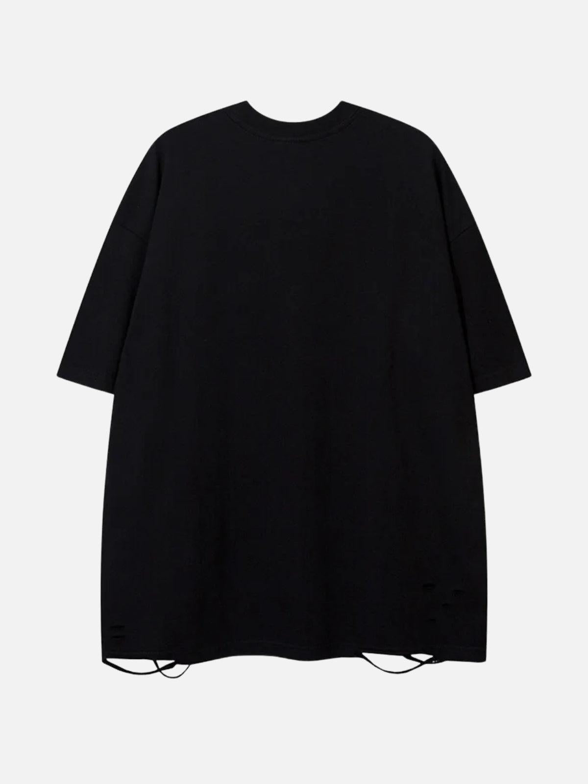 Abstract Paint Ripped Tee