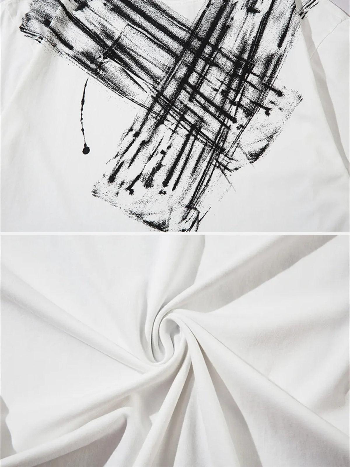 Abstract Paint Ripped Tee