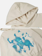 Abstraction Shadow Print Hoodie