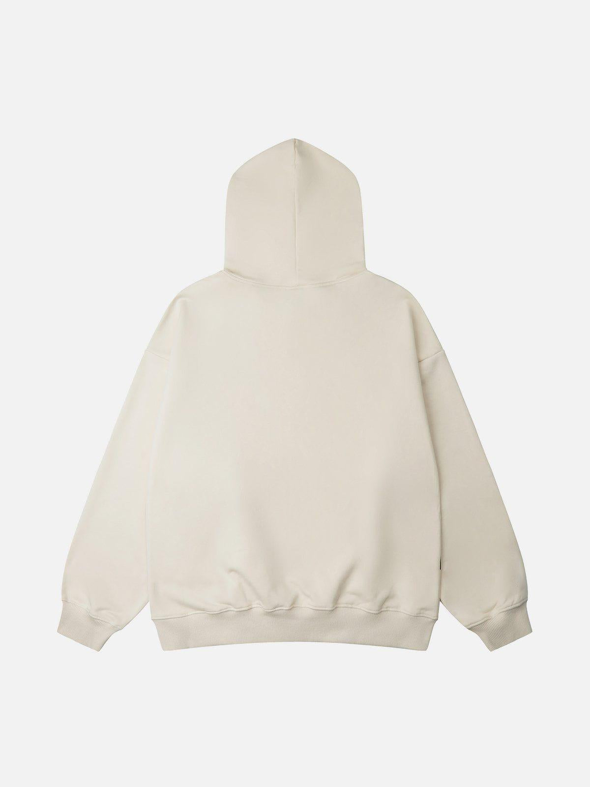 Abstraction Shadow Print Hoodie