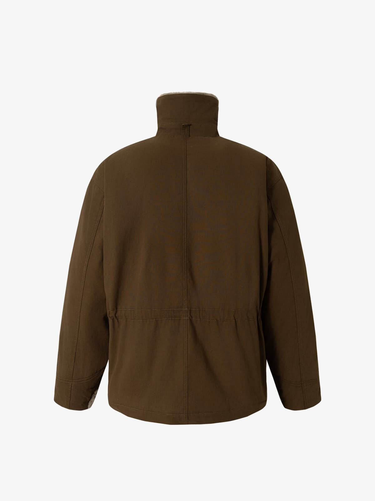 Vintage Workwear Patch Lamb Fleece Long Parka Jacket