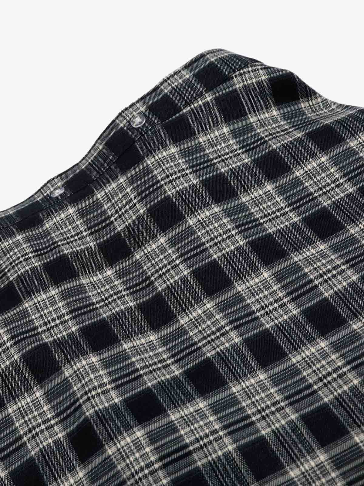 Plaid Decorative Patchwork Loose Pants