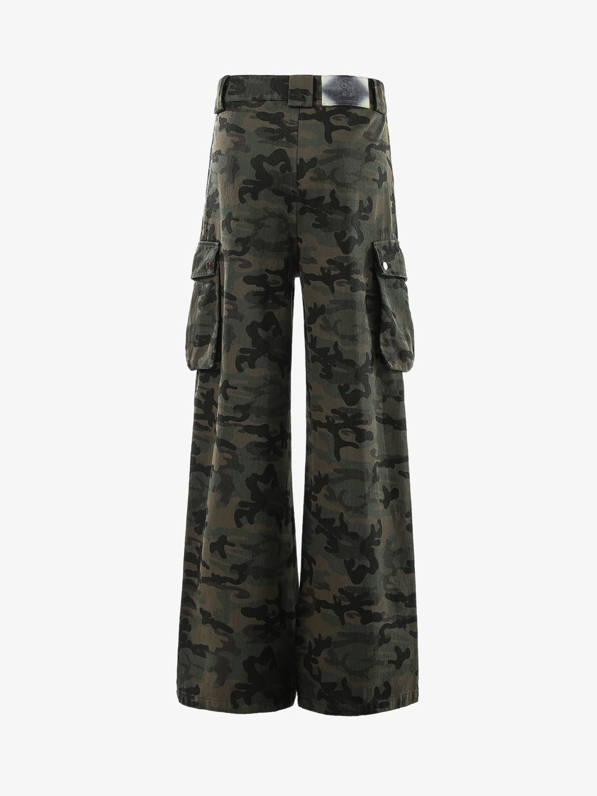 Retro Camouflage Pocket Design Workwear Casual Pants