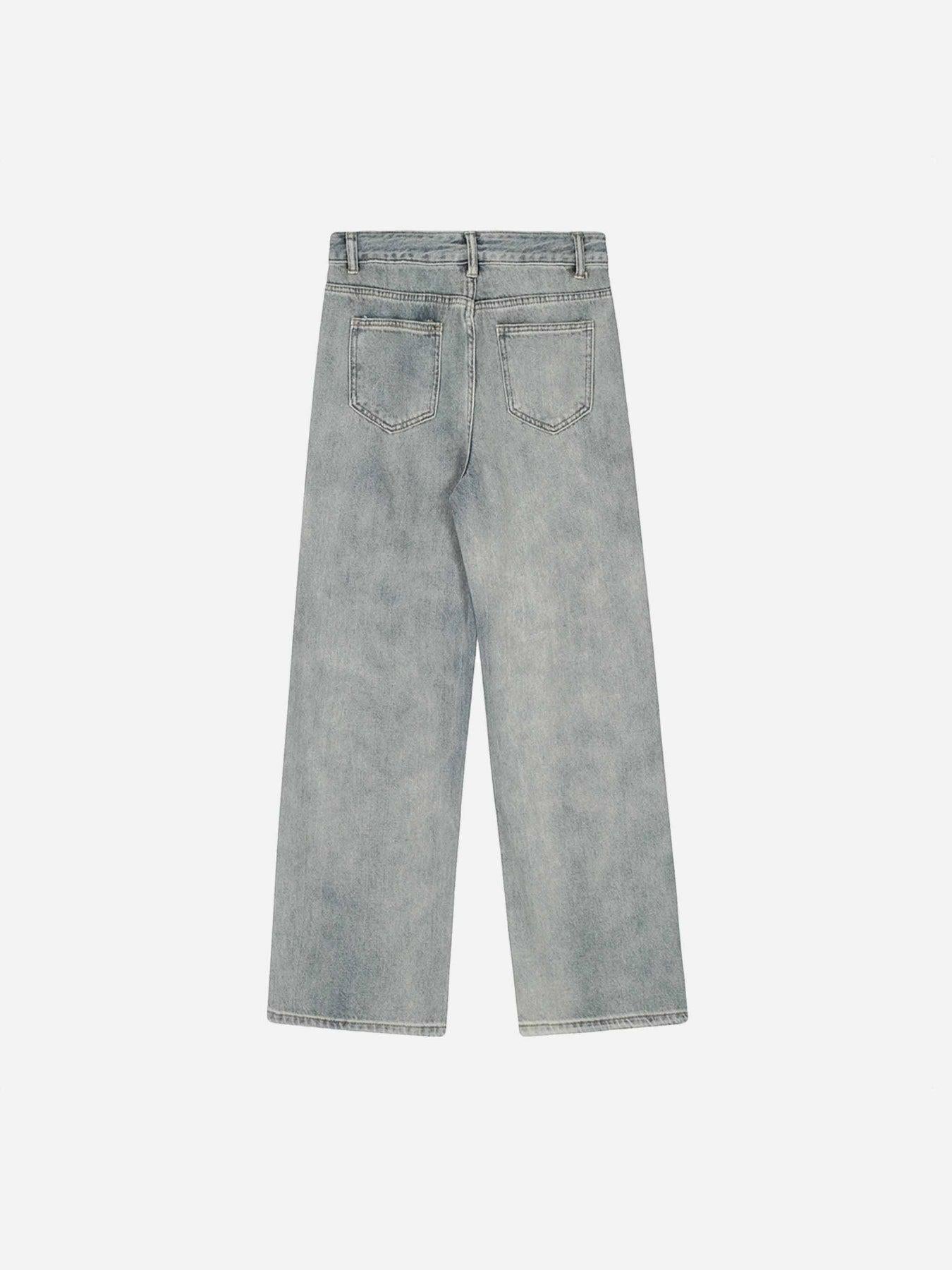 Airbrushed Pentagram Applique Jeans