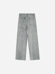 Airbrushed Pentagram Applique Jeans