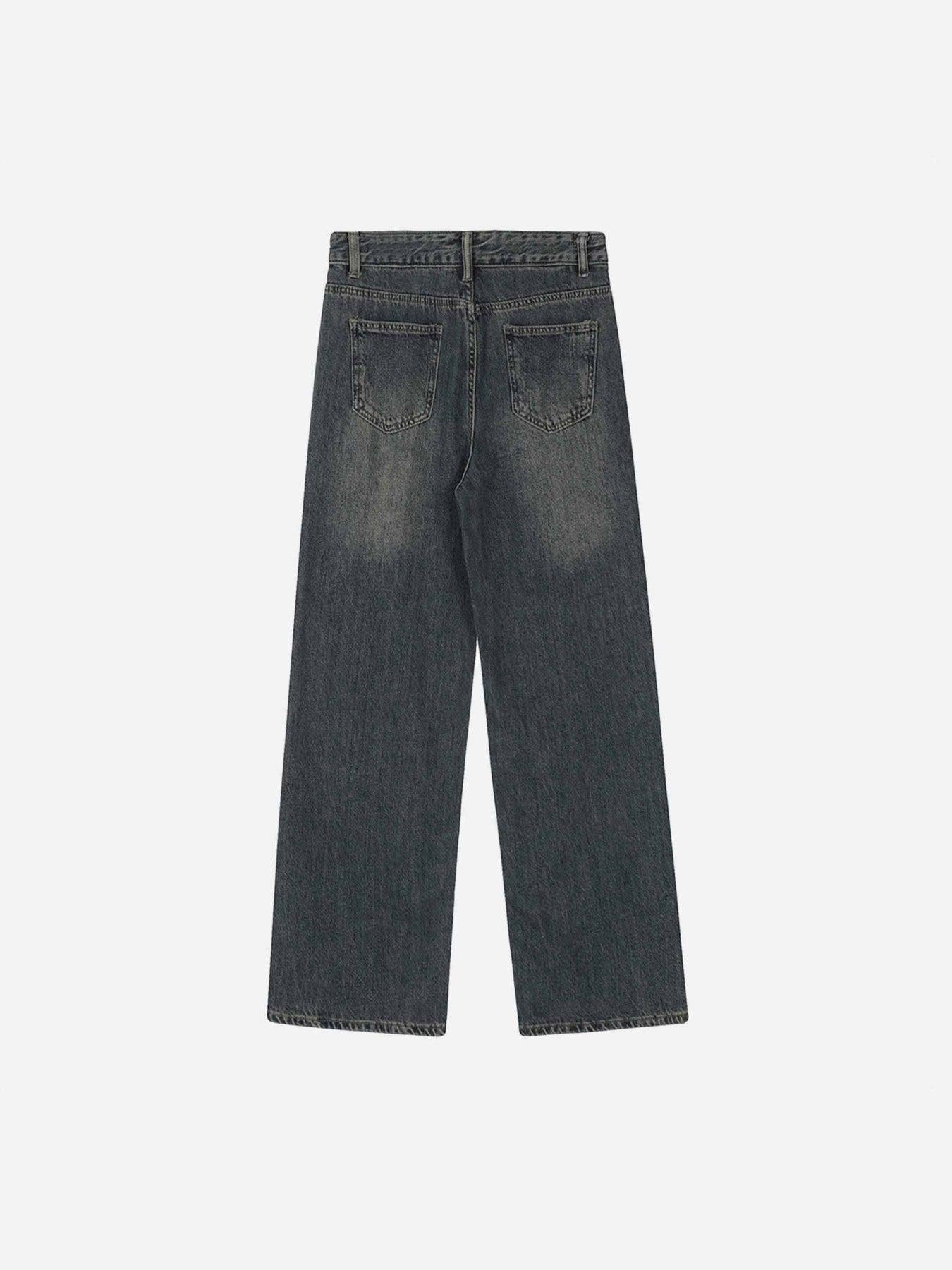 Airbrushed Pentagram Applique Jeans