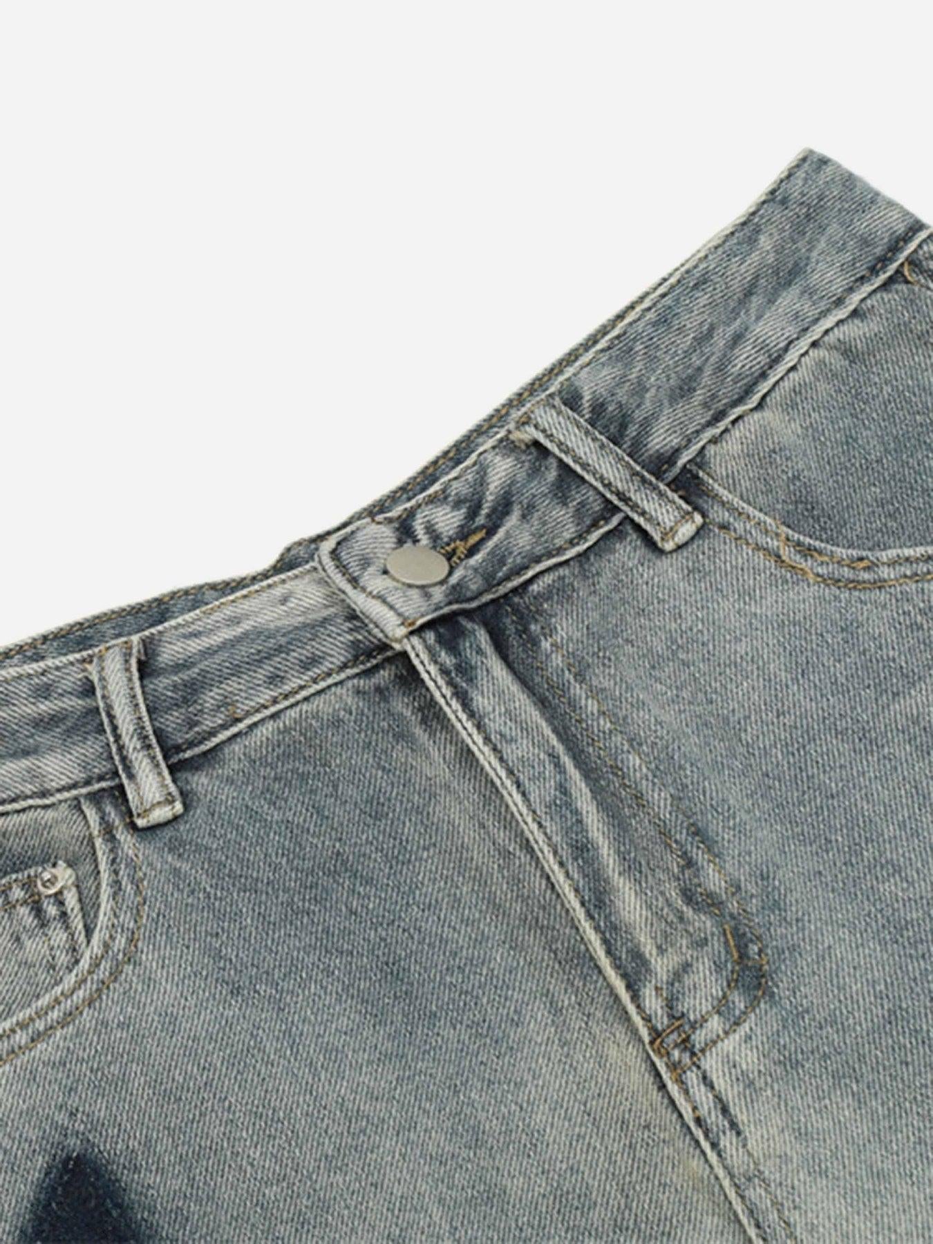 Airbrushed Pentagram Applique Jeans