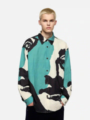 American Graffiti Abstract Portrait Seersucker Shirt
