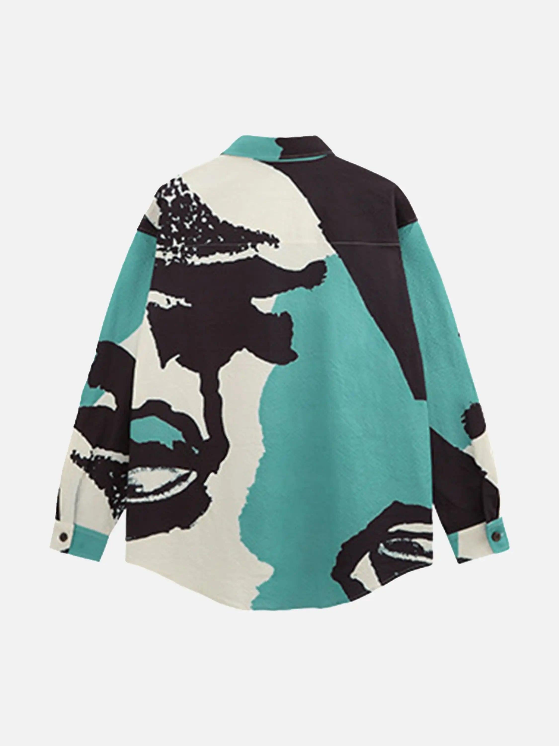 American Graffiti Abstract Portrait Seersucker Shirt