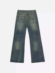 American High Street Graffiti Washed Jeans