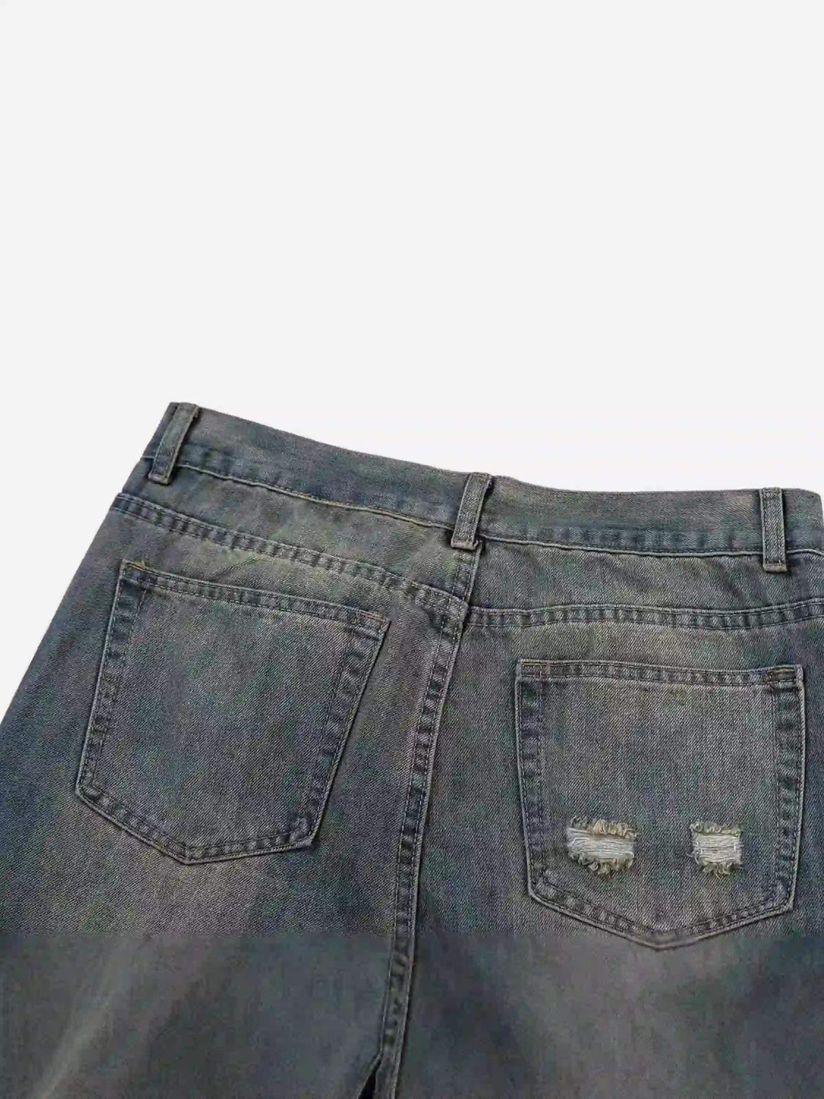 American High Street Graffiti Washed Jeans