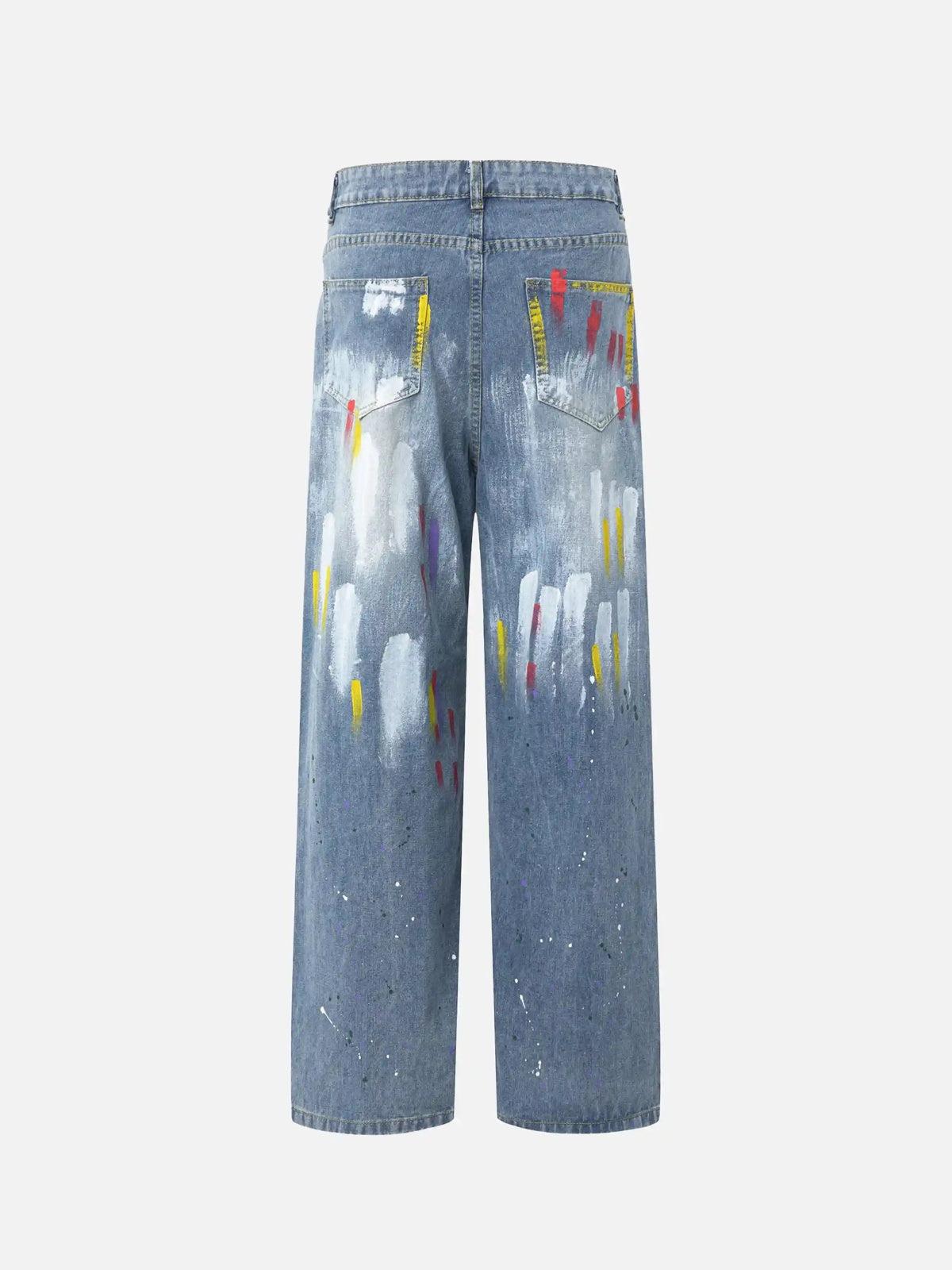 American Hip-Hop Painted Personalized Jeans