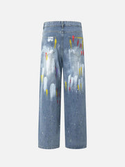 American Hip-Hop Painted Personalized Jeans