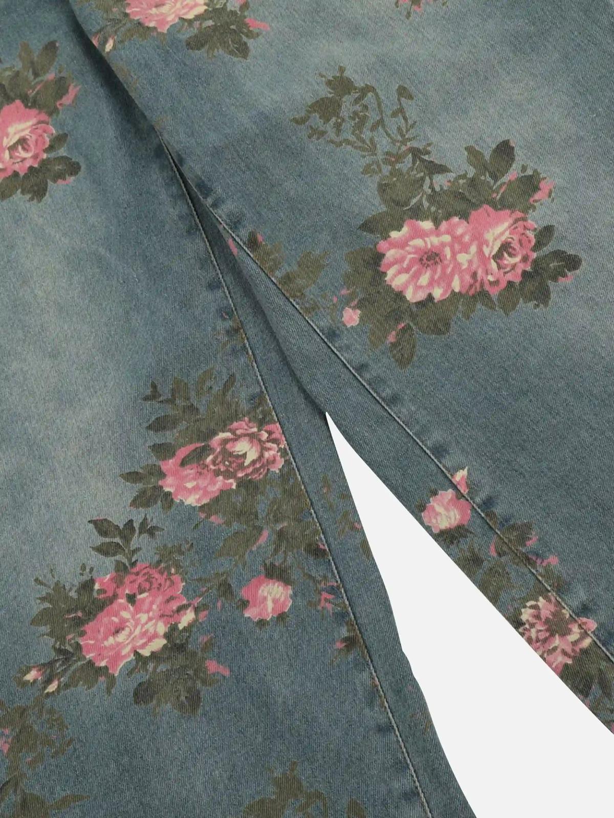 American Hip-Hop Vintage Rose Jeans