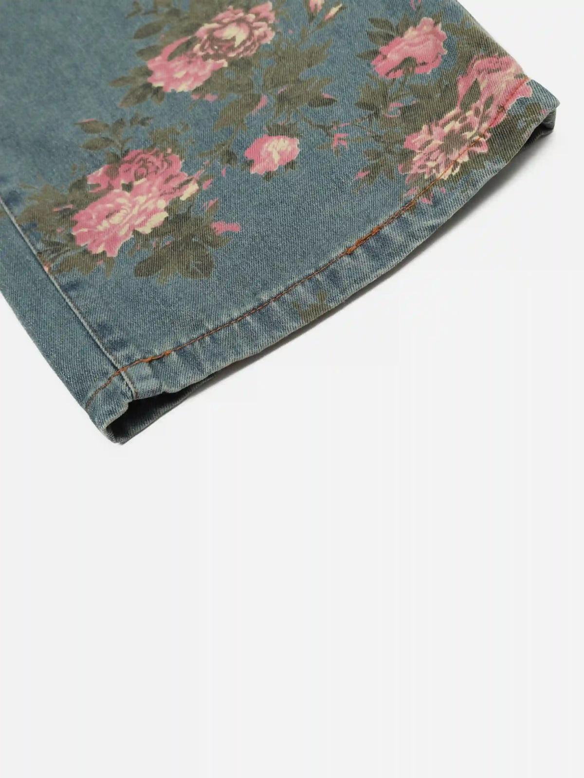 American Hip-Hop Vintage Rose Jeans