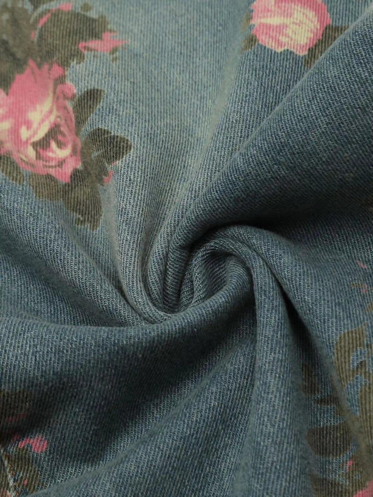 American Hip-Hop Vintage Rose Jeans