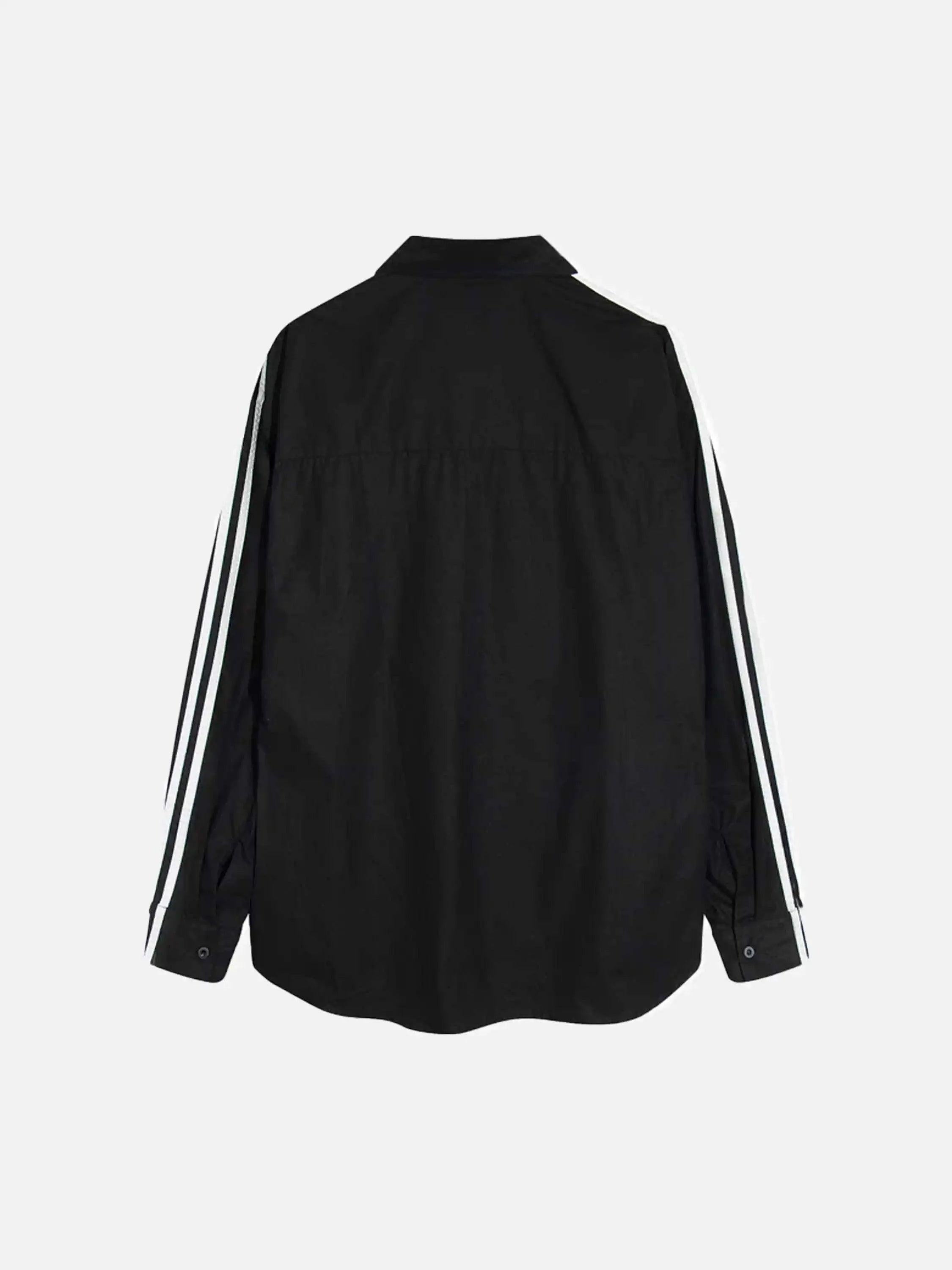 American Retro College Style Lapel Long-Sleeved Shirt