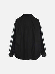 American Retro College Style Lapel Long-Sleeved Shirt