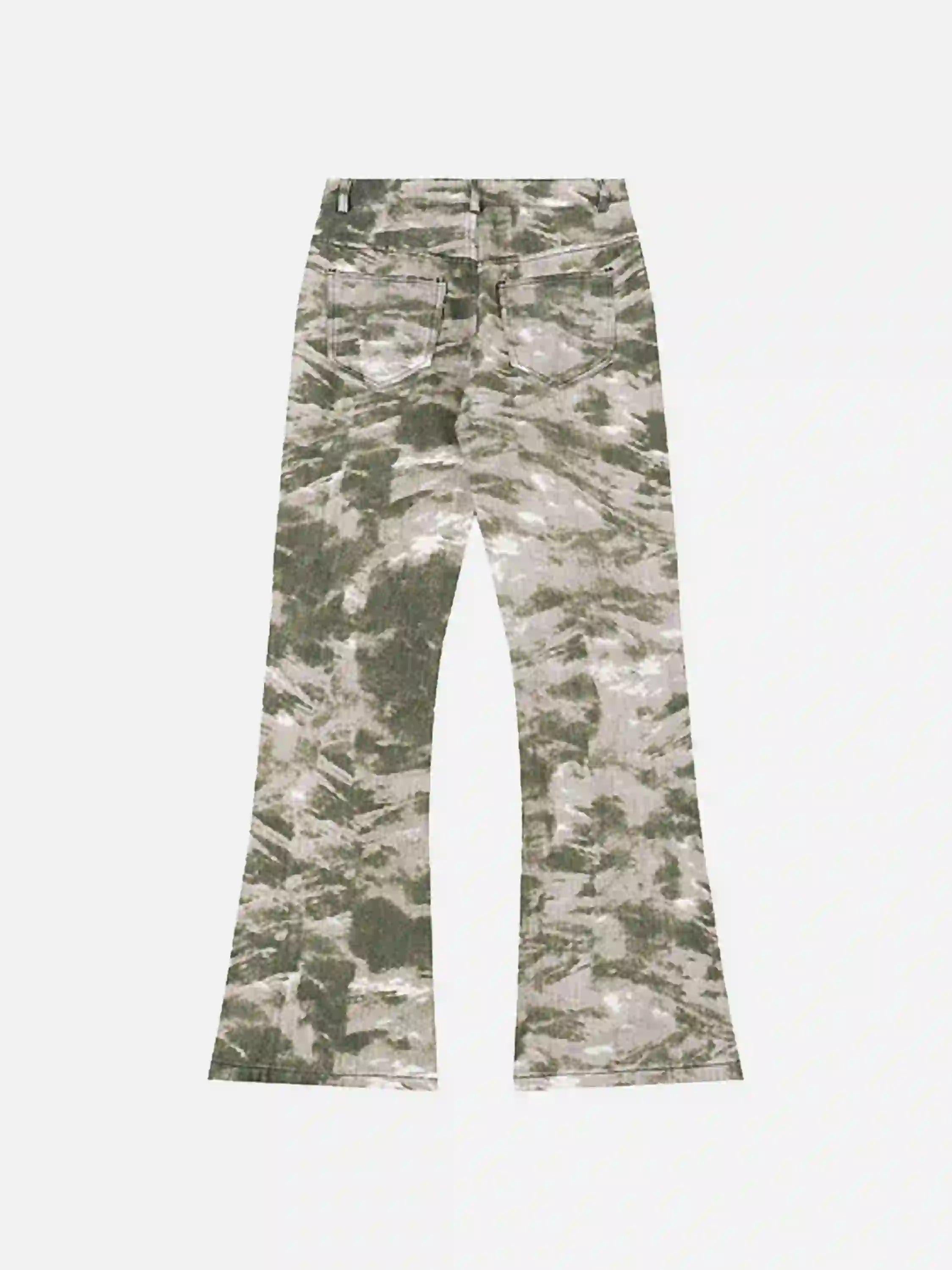 American Retro Flared Camouflage Pants