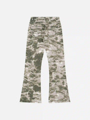American Retro Flared Camouflage Pants