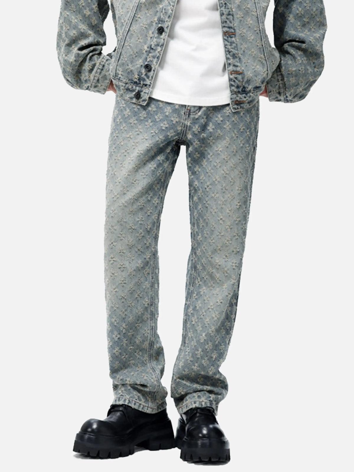American Retro Floral Personalized Jeans