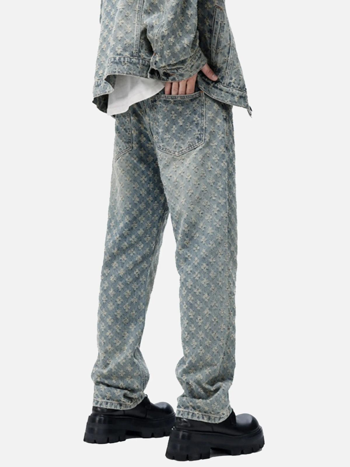 American Retro Floral Personalized Jeans
