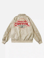 American Retro Patchwork Motorcycle Jacket
