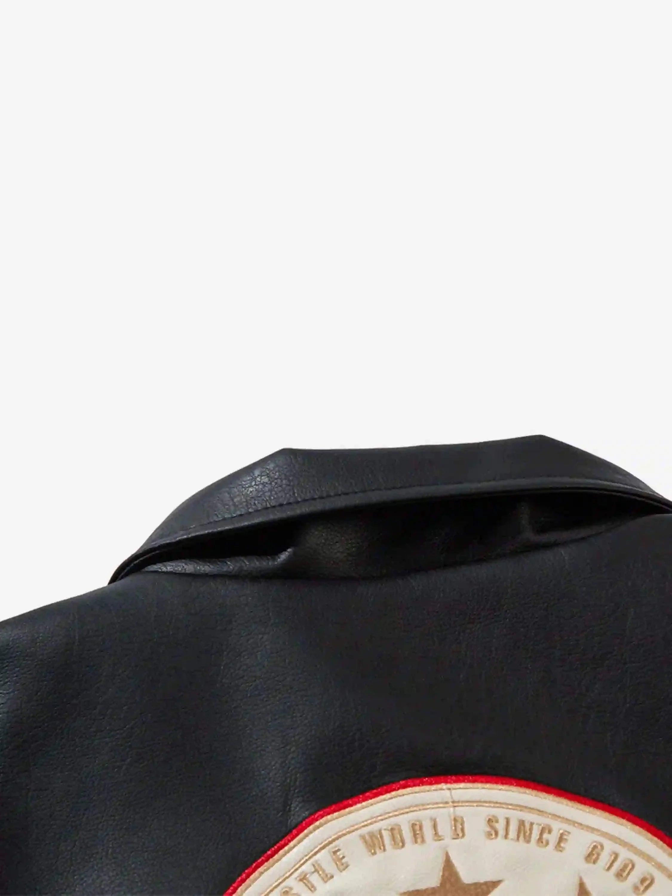 American Retro Patchwork Motorcycle Jacket