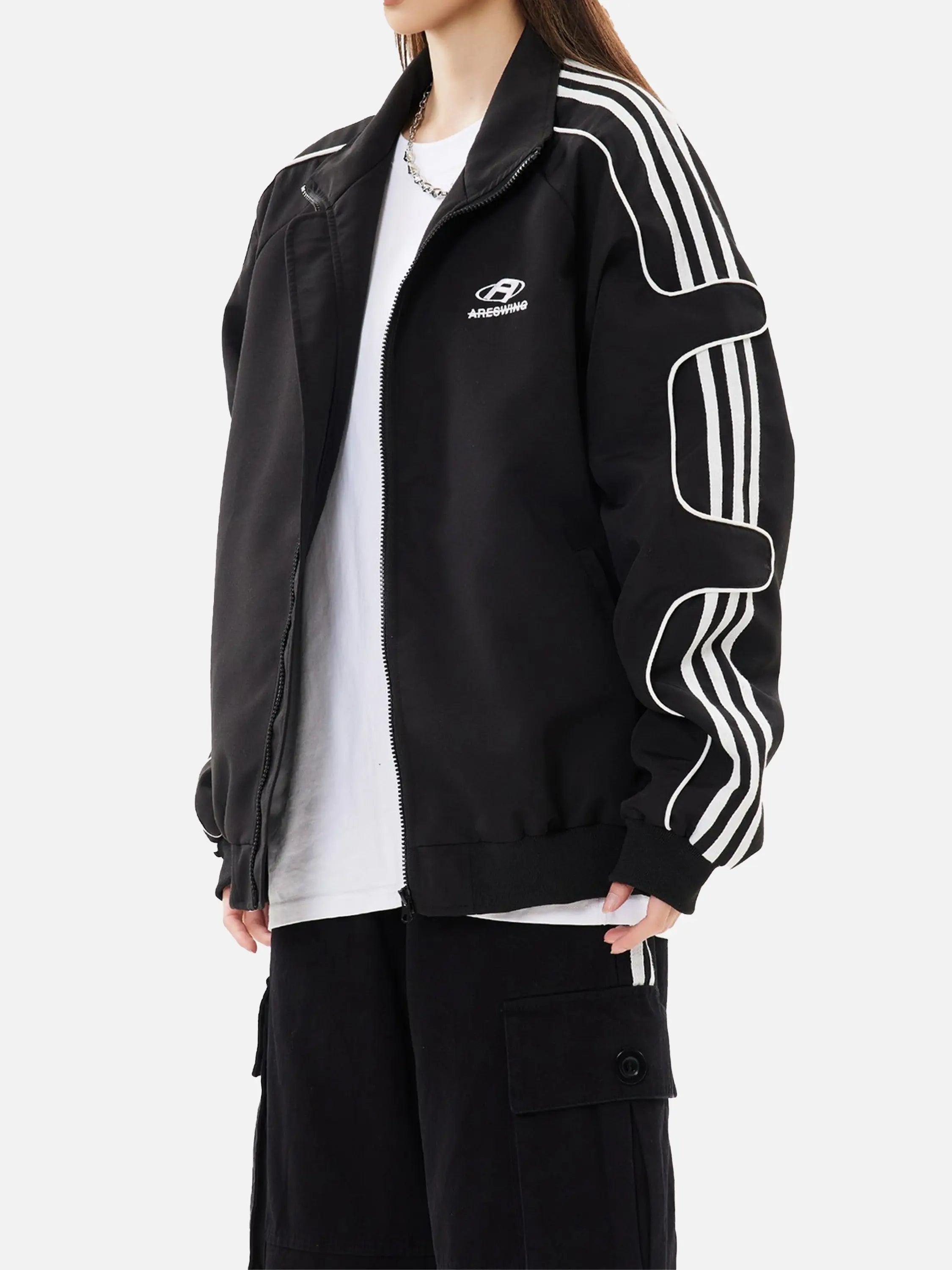 American Retro Patchwork Sports Jacket
