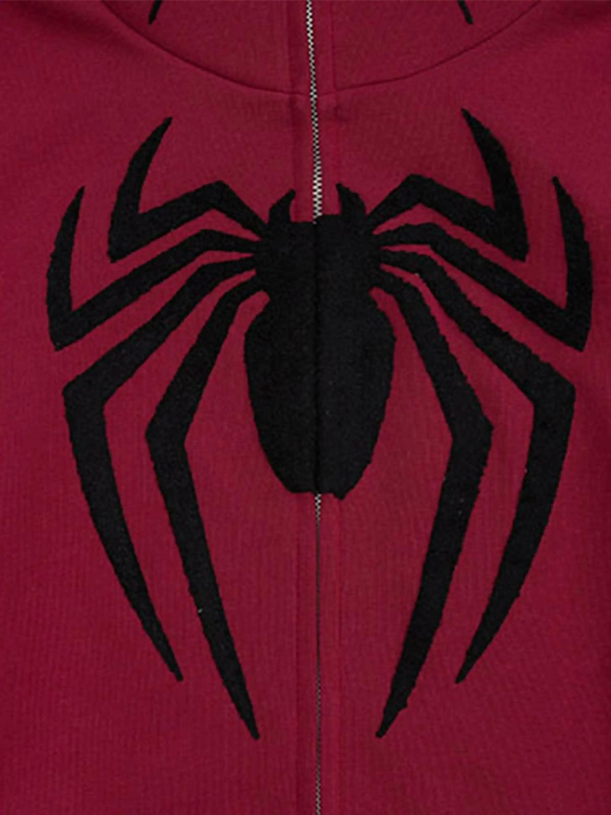 American Spider Towel Embroidery Cardigan Hoodie