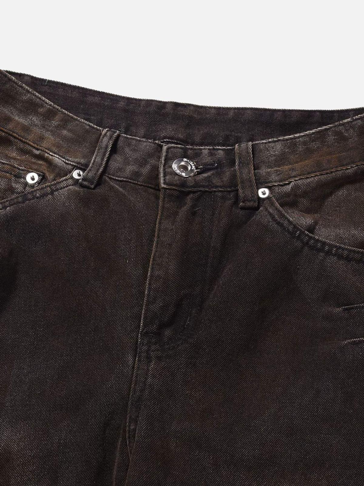 American Street Fashion Heavy Industry Washed Jeans