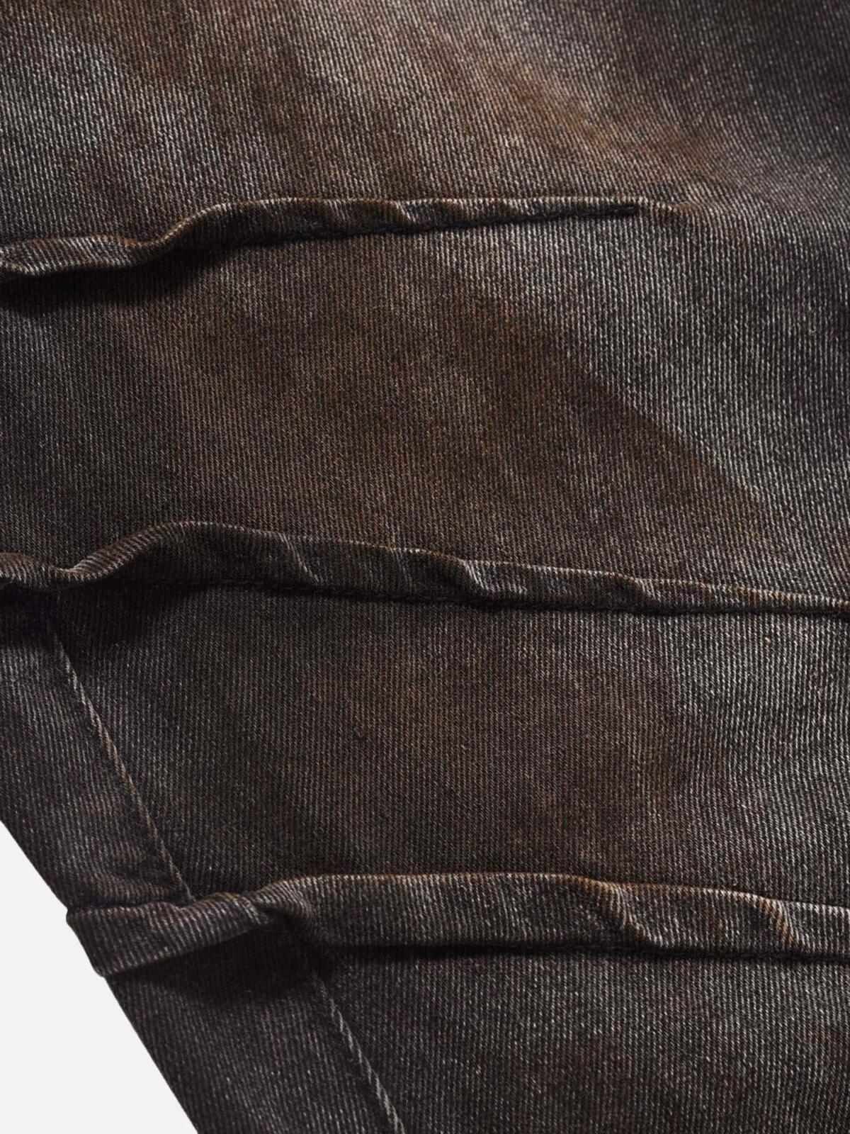 American Street Fashion Heavy Industry Washed Jeans